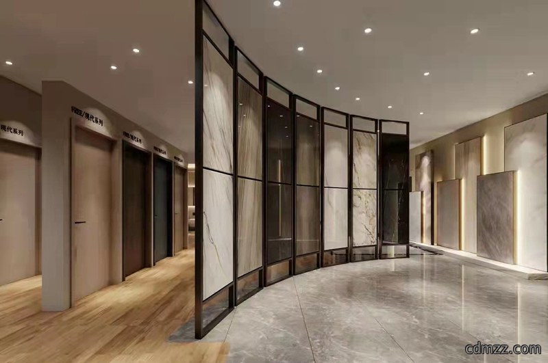 装饰公司主材展厅布局装修效果图