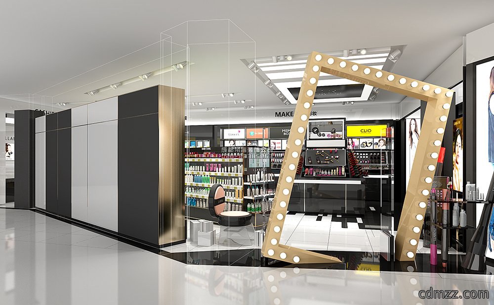 品牌化妆品旗舰店装修效果图