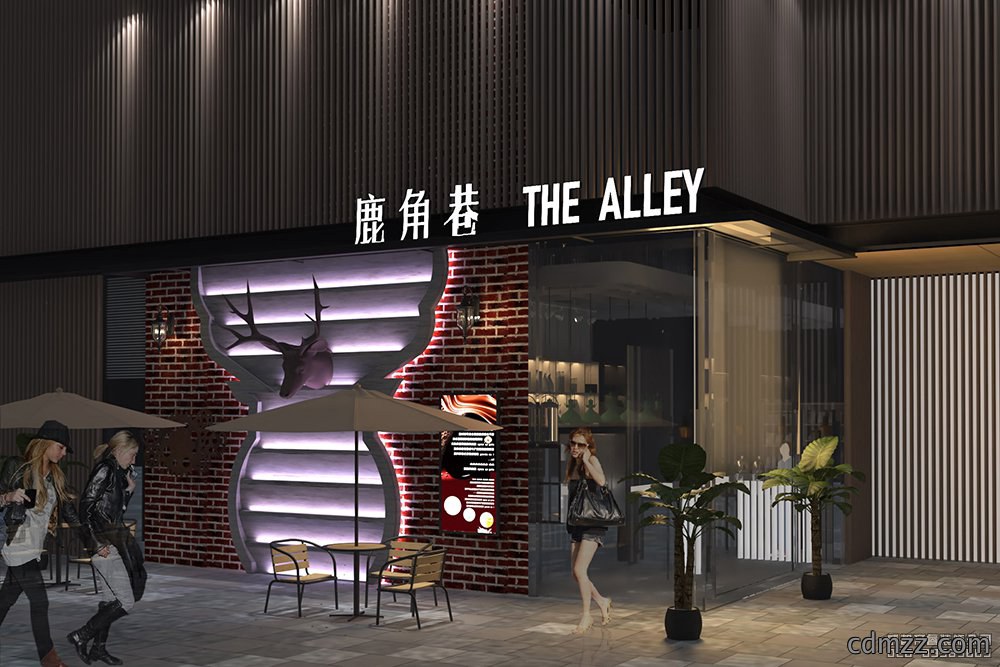 品牌奶茶店设计效果图