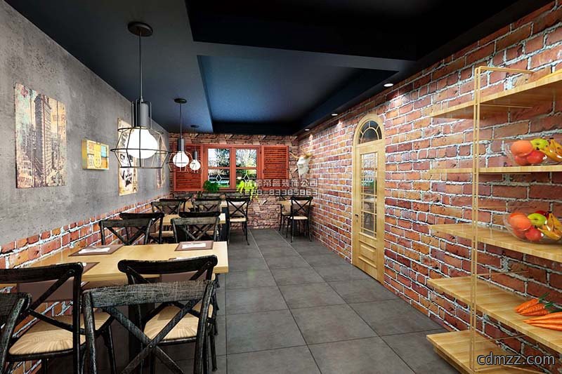 田园风格火锅店装修效果图