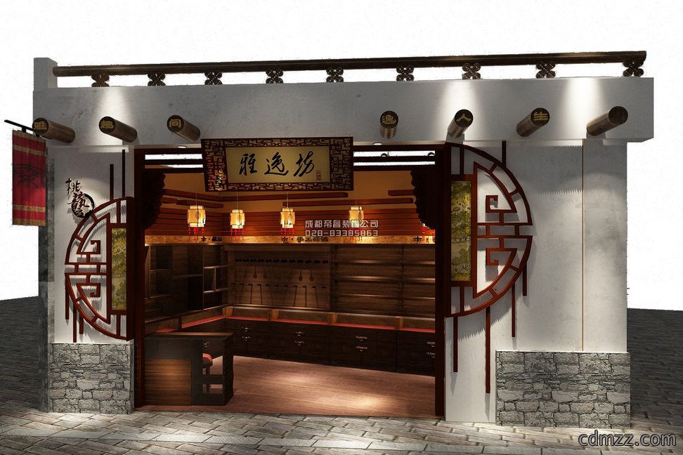 成都古玩店铺门头怎样装修设计才好？